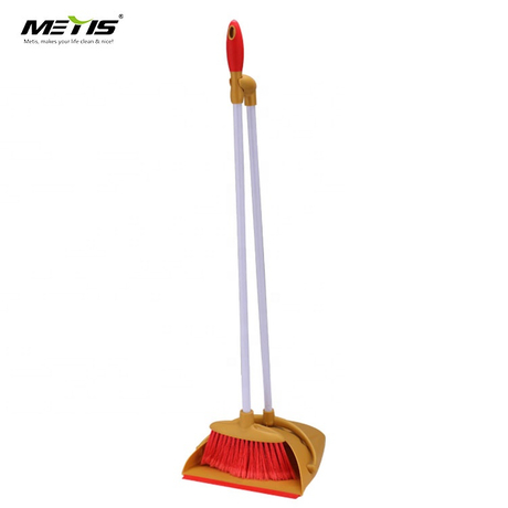 Hot selling products household windproof handle plastic broom and dustpan set 9306