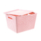 High quality fruit woven plastic rattan storage box basket with lid
