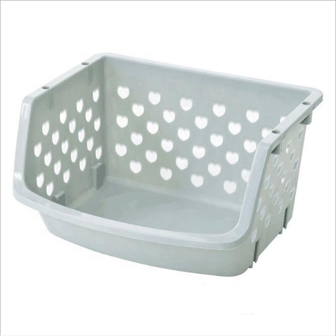 Factory Directly Provide Pile Up Storage Basket Plastic Basket Wholesale for home