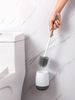  Household Cleaning Plastic Toilet brush Flat Silicone Toilet Brush With Holder Set M1002
