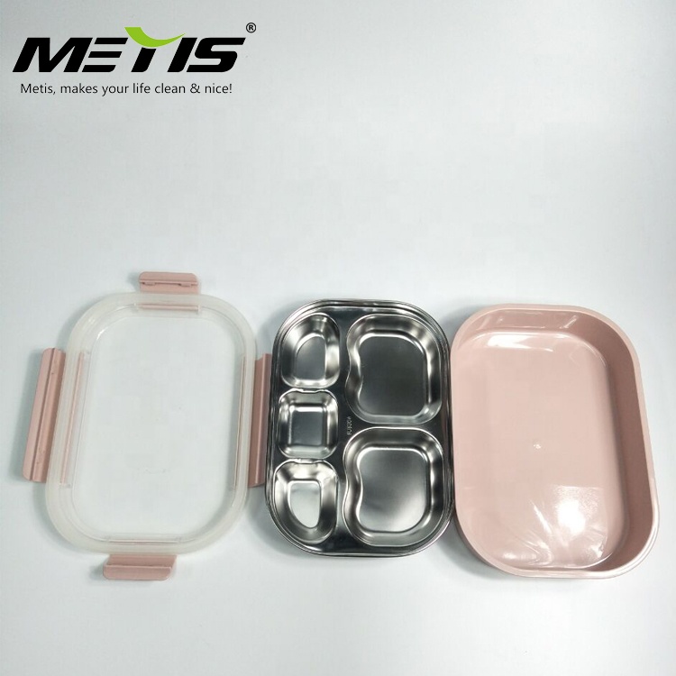 Metis A6073 Easy Open Amazon Hot-Selling Bento Lunch Box New 5 Compartment Food Container