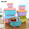 Amazon Top Seller Portable Plastic Storage Box Gift Box With Wheel And Lid