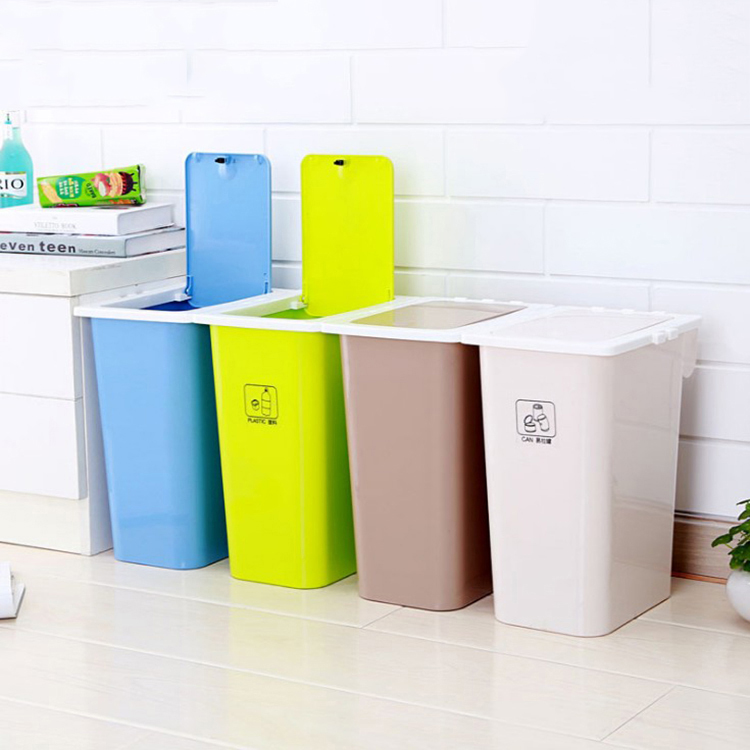 Manufacturers wholesale High quality square plastic household bins small corner trash can