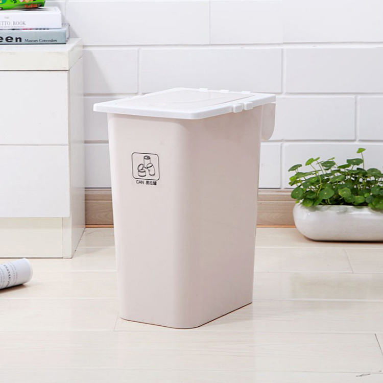 Wholesale New Design Household plastic square pressing type trash can with Trash bag container