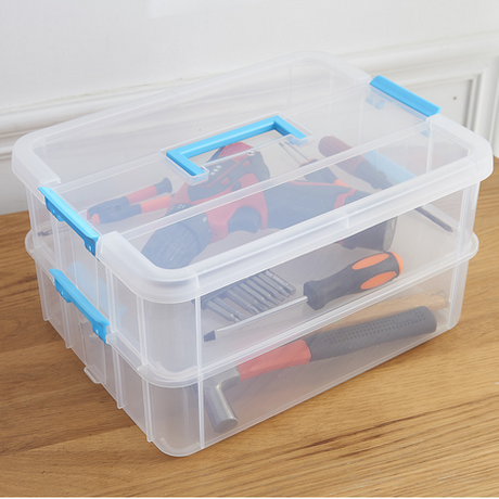 Large double-layer storage box unlimited stacking storage box multi-function sorting box