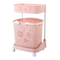 Movable double layer colorful bathroom bendroom storage rack